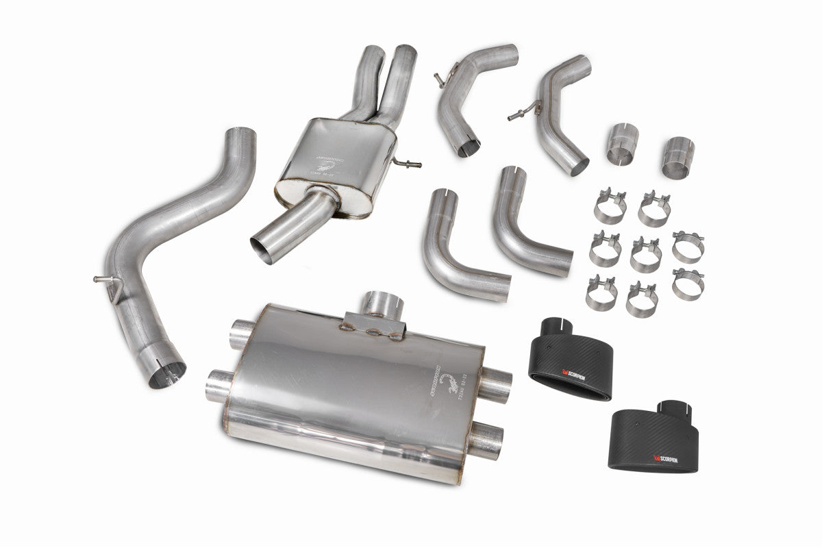 Scorpion Exhausts Cat/GPF-Back - Audi RS3 8V Saloon / Sedan 17-18 Non-GPF Model 2017-2018