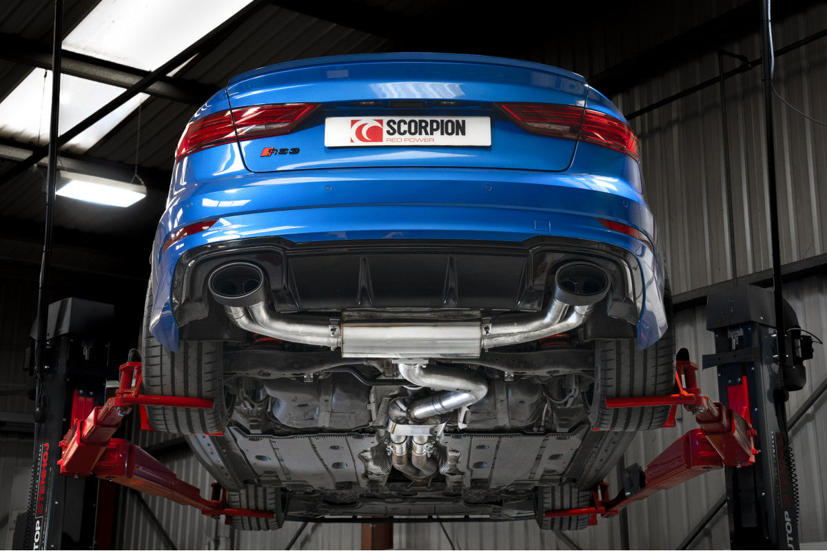 Scorpion Exhausts Cat/GPF-Back - Audi RS3 8V Saloon / Sedan 17-18 Non-GPF Model 2017-2018