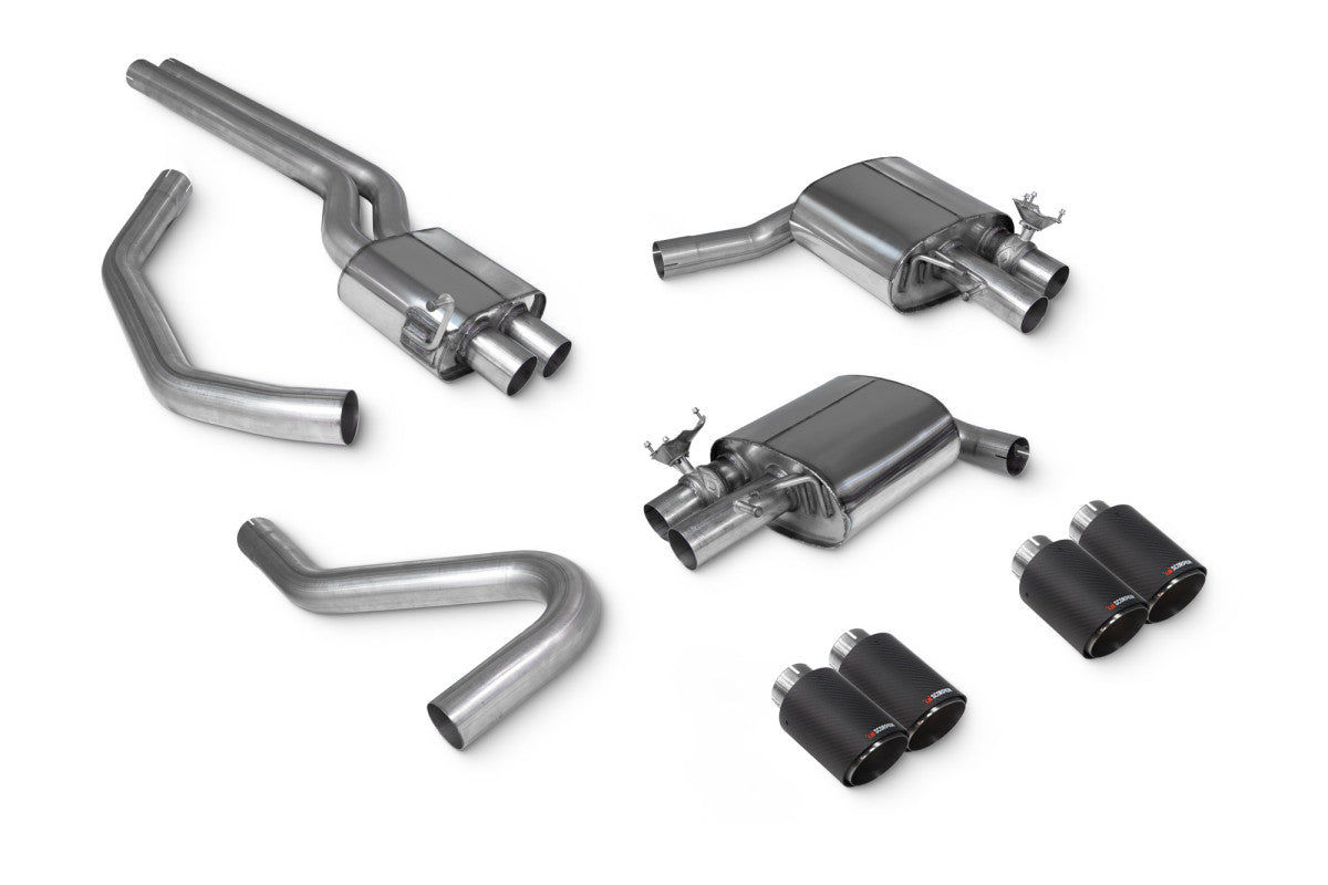 Scorpion Exhausts Half System - Audi S4 B9 Quattro Avant Incl. Saloon & Sedan Non-Sports Diff & Non-GPF Model 2017-2019