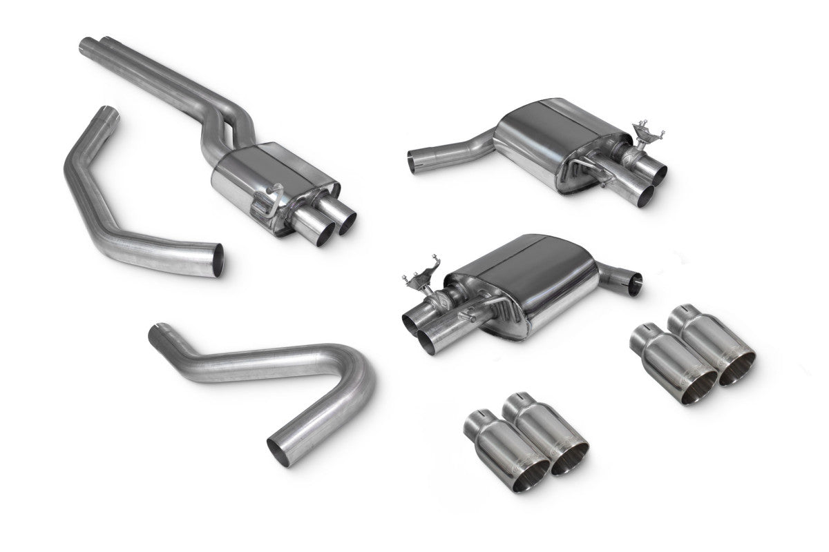 Scorpion Exhausts Half System - Audi S4 B9 Quattro Avant Incl. Saloon & Sedan Non-Sports Diff & Non-GPF Model 2017-2019