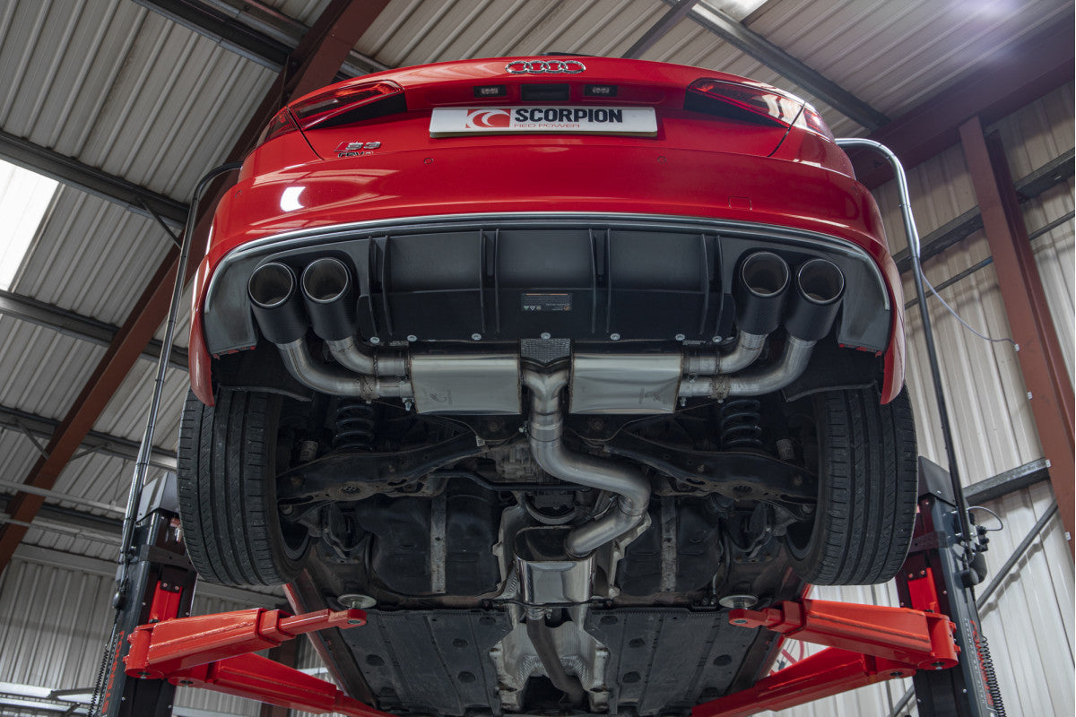 Scorpion Exhausts Cat/GPF-Back - Audi S3 2.0T 8V (3 Door & Sportback) Facelift GPF Model 2019-2020