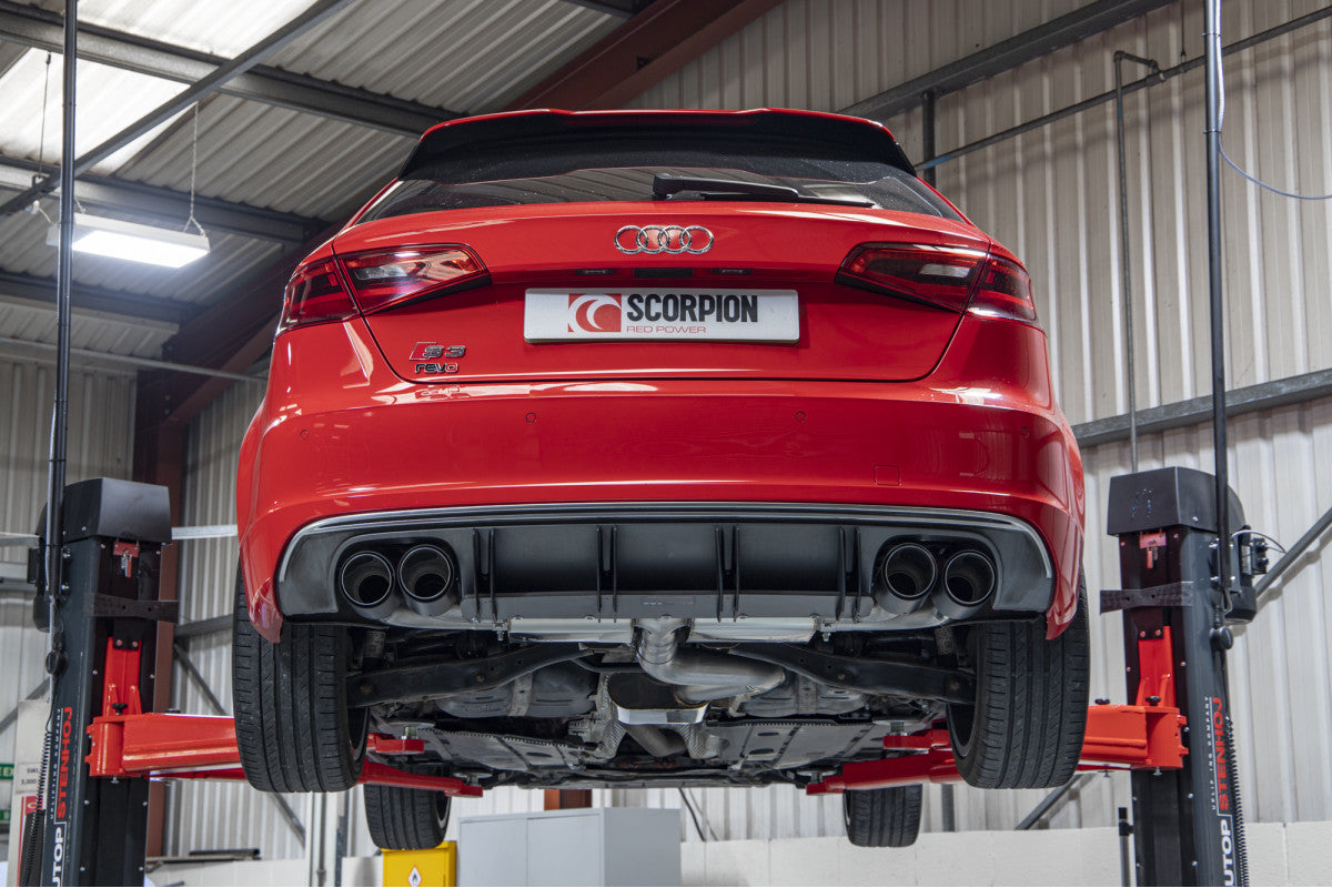 Scorpion Exhausts Cat/GPF-Back - Audi S3 2.0T 8V (3 Door & Sportback) Facelift Non-GPF Model 2016-2018