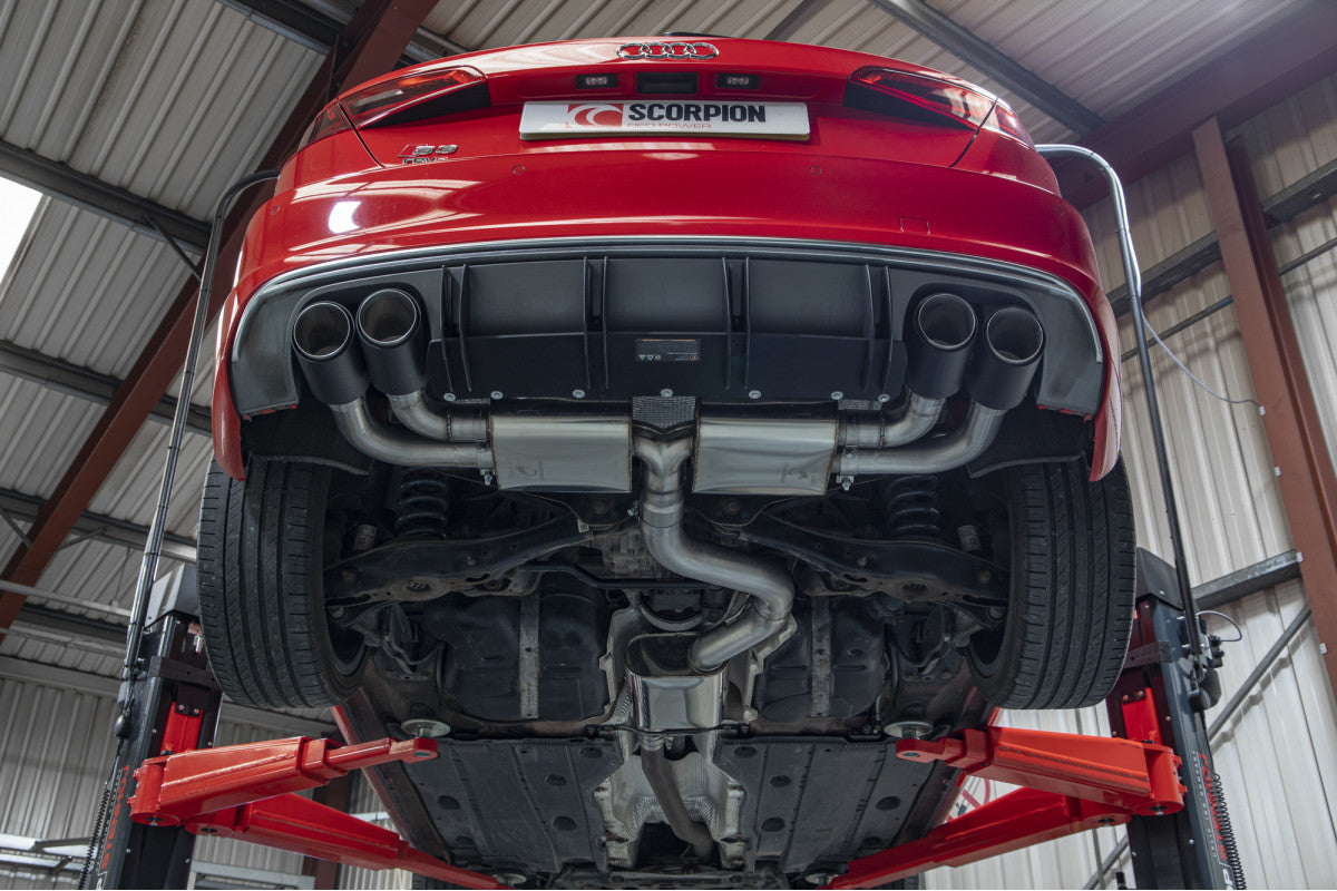 Scorpion Exhausts Cat/GPF-Back - Audi S3 2.0T 8V (3 Door & Sportback) Facelift GPF Model 2019-2020