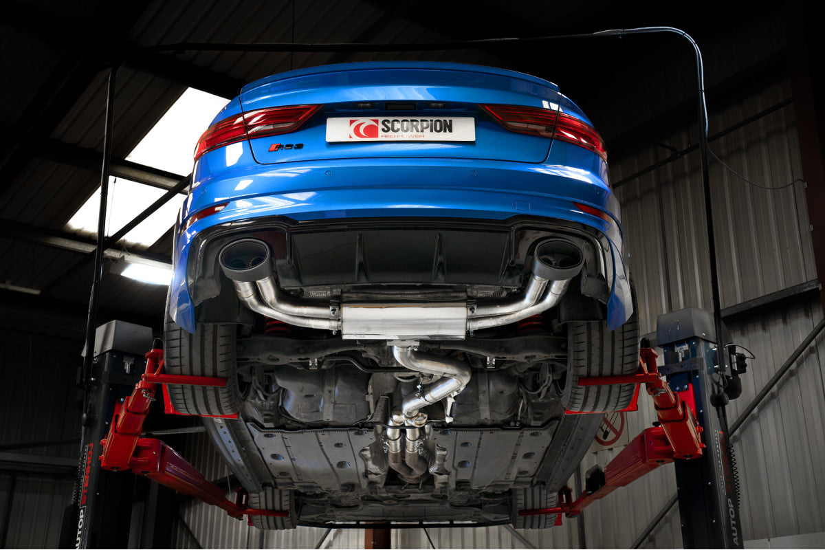 Scorpion Exhausts Cat/GPF-Back - Audi RS3 8V Saloon / Sedan 17-18 Non-GPF Model 2017-2018