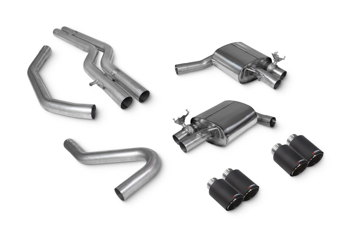 Scorpion Exhausts Half System - Audi S4 B9 Quattro Avant Incl. Saloon & Sedan Non-Sports Diff & Non-GPF Model 2017-2019