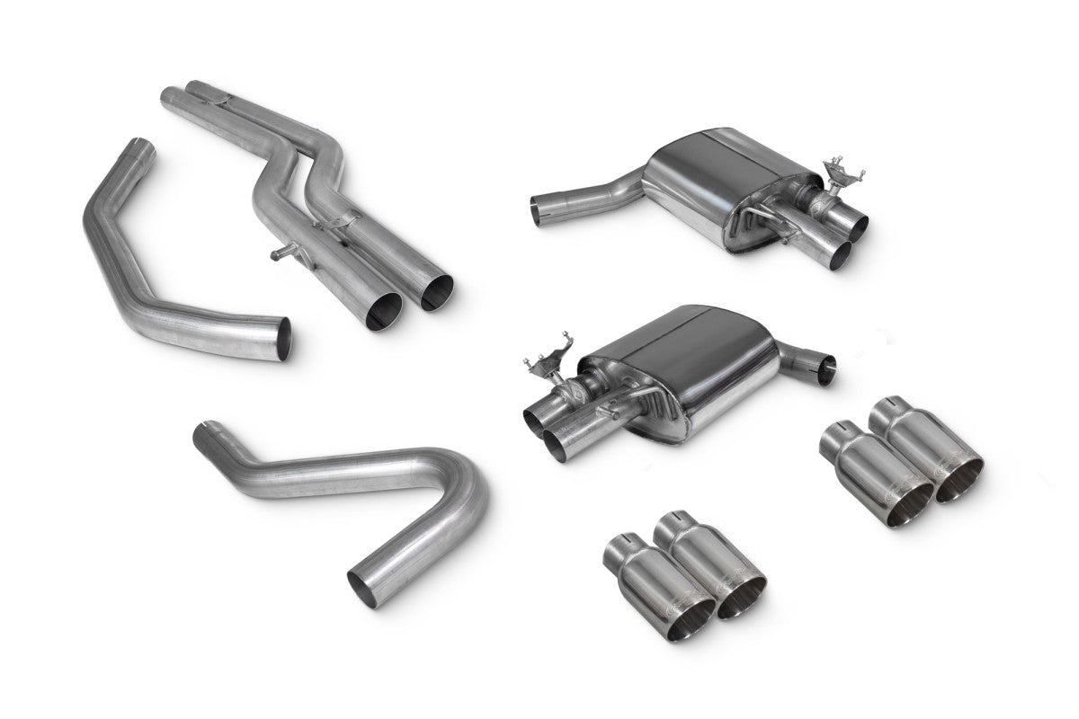 Scorpion Exhausts Half System - Audi S4 B9 Quattro Avant Incl. Saloon & Sedan Non-Sports Diff & Non-GPF Model 2017-2019