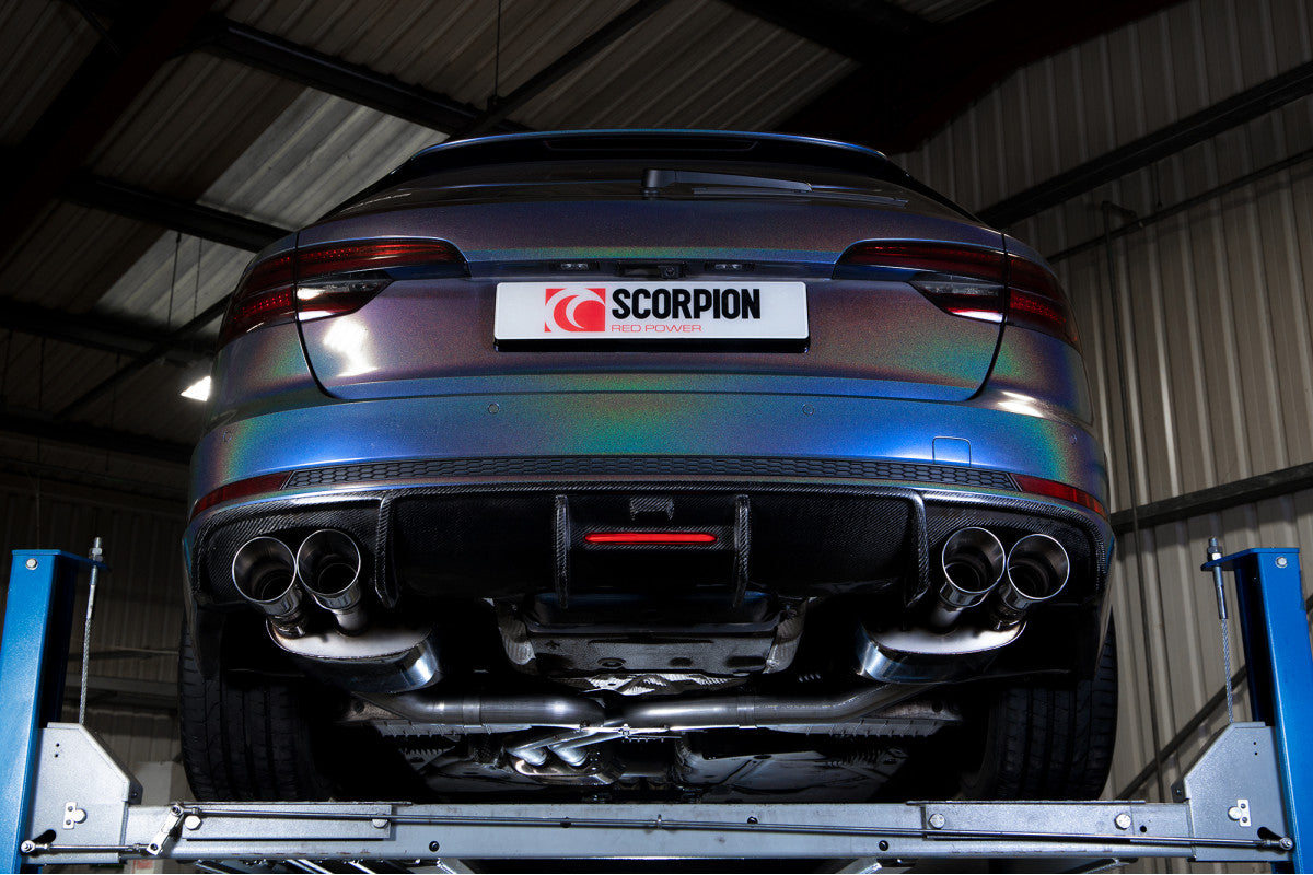 Scorpion Exhausts Half System - Audi S4 B9 Quattro Avant Incl. Saloon & Sedan Non-Sports Diff & Non-GPF Model 2017-2019