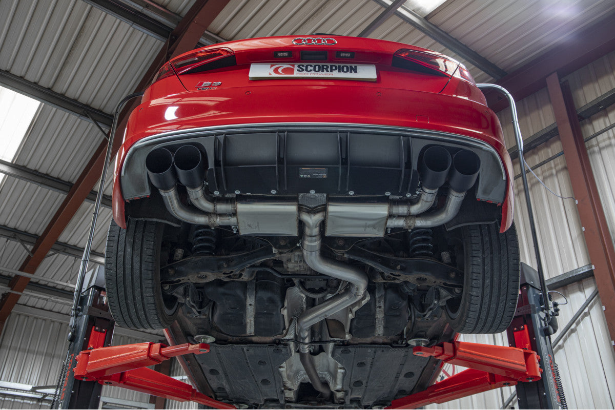 Scorpion Exhausts Cat/GPF-Back - Audi S3 2.0T 8V (3 Door & Sportback) Facelift Non-GPF Model 2016-2018