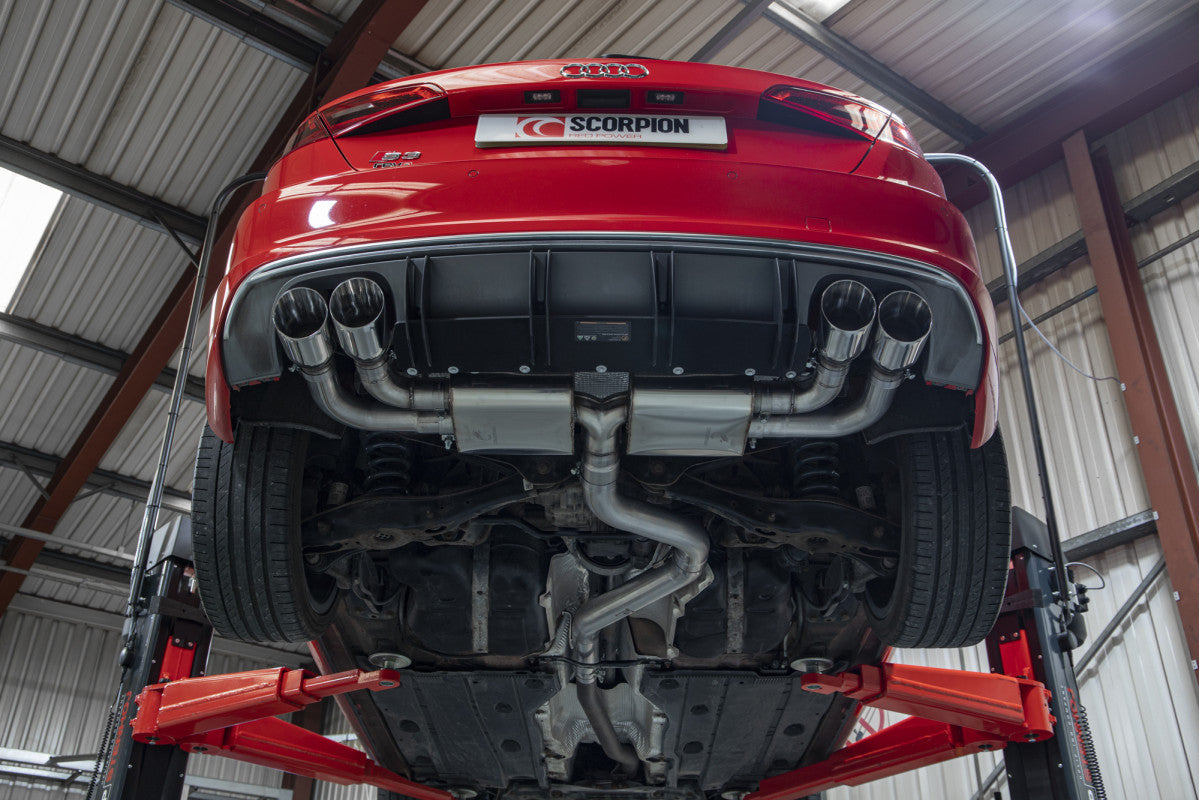 Scorpion Exhausts Cat/GPF-Back - Audi S3 2.0T 8V (3 Door & Sportback) PFL 2013-2016