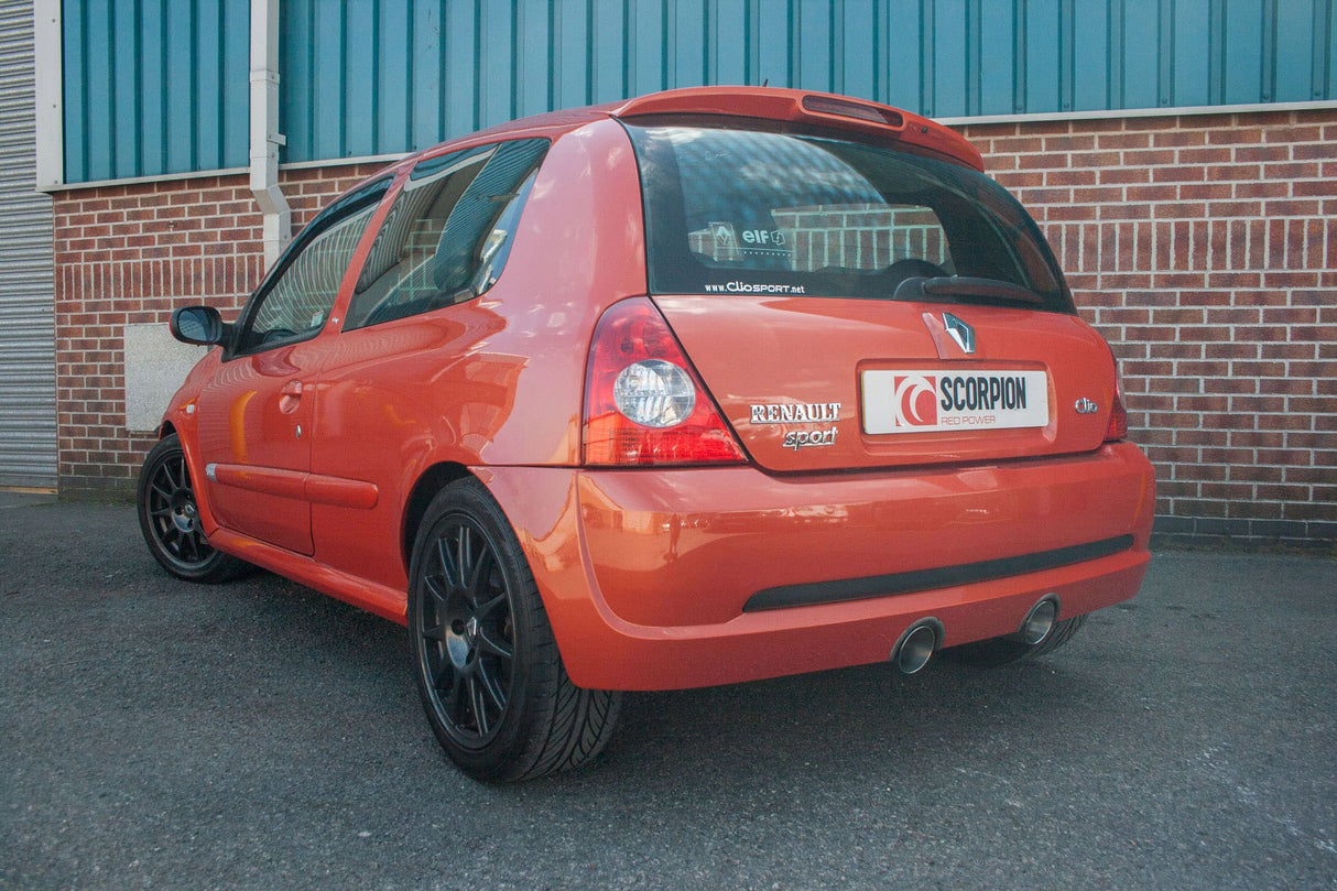 Scorpion Cat-Back Exhaust - Renault Clio MK2 2.0 182 03-06 (2003–2006)