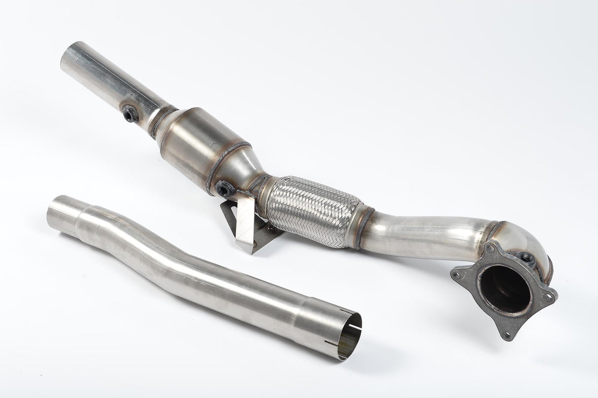 Milltek Cast Downpipe with HJS High Flow Sports Cat Exhaust - Audi TT Mk2 TTS quattro 2008-2014