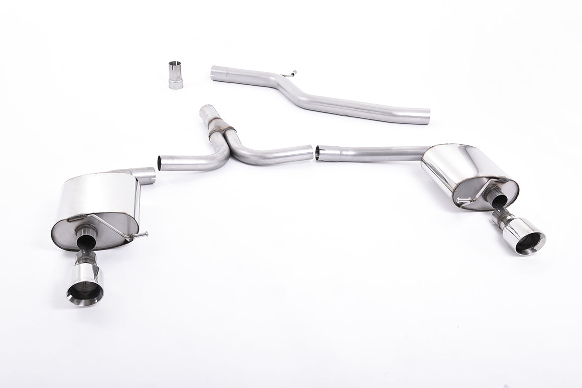 Milltek Cat-back Exhaust - Audi A4 2.0 TDi B8 140PS / 177PS 2WD Saloon and Avant (S line models only) 2009-2011