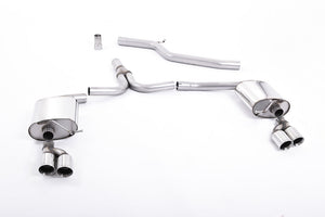 Milltek Cat-back Exhaust - Audi A4 2.0 TDi B8 140PS / 177PS 2WD Saloon and Avant (S line models only) 2009-2011
