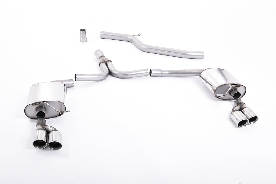 Milltek Cat-back Exhaust - Audi A4 2.0 TDi B8 177PS quattro Saloon and Avant 2009-2011