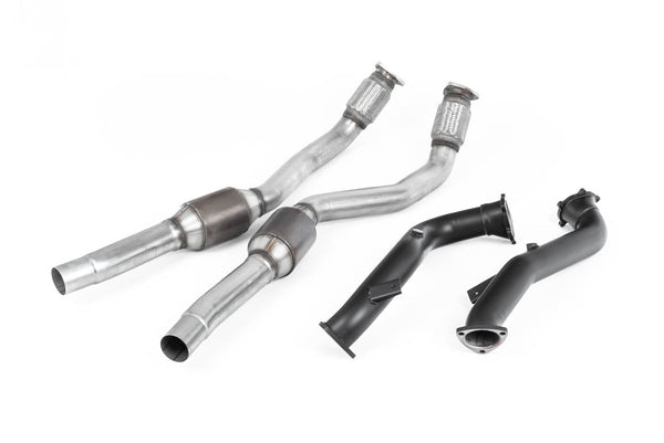Milltek Large Bore Downpipes and Hi-Flow Sports Cats Exhaust - Audi RS7 C7 Sportback 4.0 V8 TFSI biturbo inc Performance Edition 2013-2018