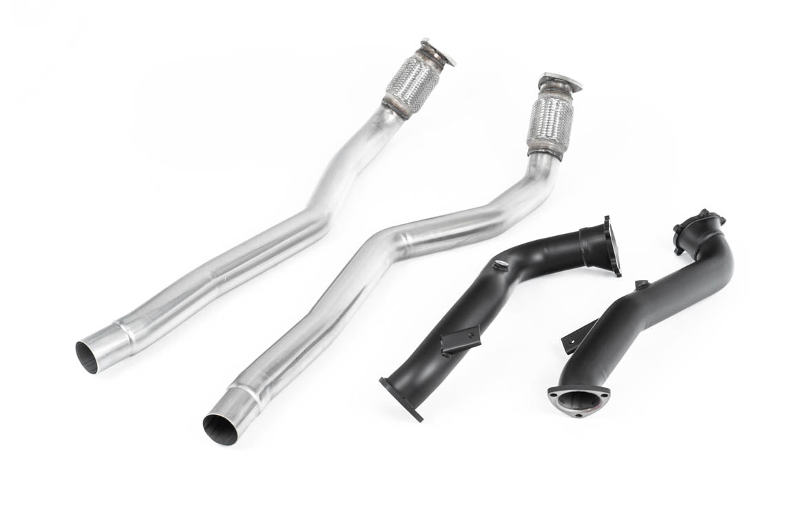 Milltek Large-bore Downpipes and Cat Bypass Pipes Exhaust - Audi S6 4.0 TFSI C7 quattro 2012-2018