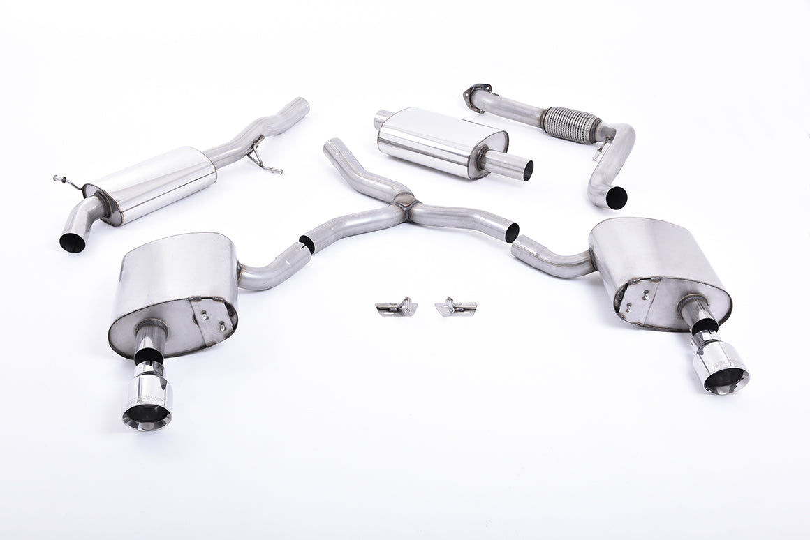 Milltek Cat-back Exhaust - Audi A4 2.0 TFSI B9 Quattro Saloon & Avant (Non OPF/GPF Models & Without Brace Bars) 2016-2023