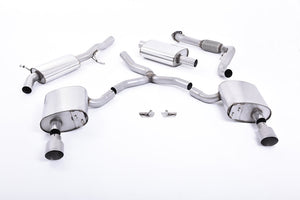 Milltek Cat-back Exhaust - Audi A4 2.0 TFSI B9 Quattro Saloon & Avant (Non OPF/GPF Models & Without Brace Bars) 2016-2023
