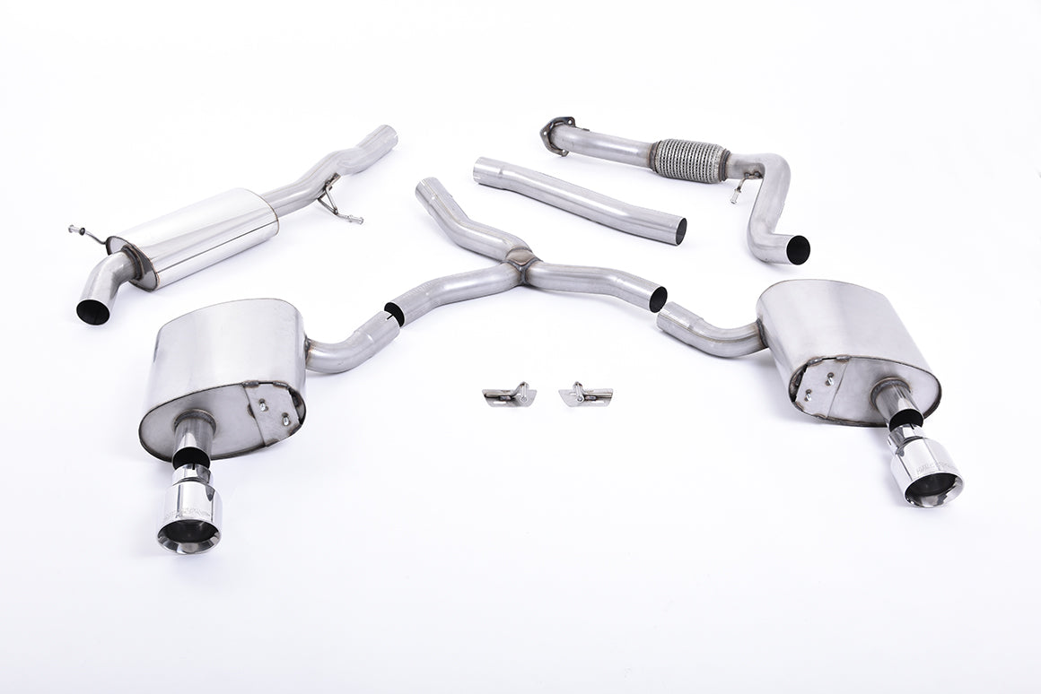 Milltek Cat-back Exhaust - Audi A4 2.0 TFSI B9 Quattro Saloon & Avant (Non OPF/GPF Models & Without Brace Bars) 2016-2023
