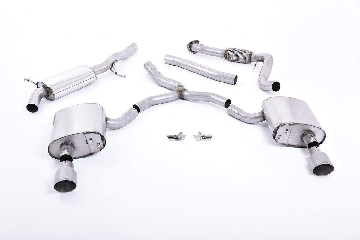 Milltek Cat-back Exhaust - Audi A4 2.0 TFSI B9 Quattro Saloon & Avant (Non OPF/GPF Models & Without Brace Bars) 2016-2023