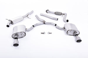 Milltek Cat-back Exhaust - Audi A4 2.0 TFSI B9 Quattro Saloon & Avant (Non OPF/GPF Models & Without Brace Bars) 2016-2023