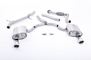 Milltek Cat-back Exhaust - Audi A4 2.0 TFSI B9 Quattro Saloon & Avant (Non OPF/GPF Models & Without Brace Bars) 2016-2023