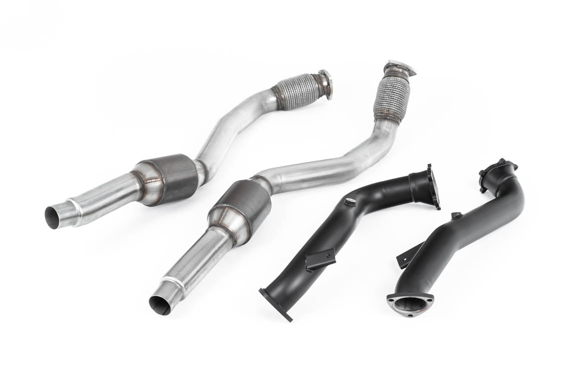 Milltek Large Bore Downpipes and Hi-Flow Sports Cats Exhaust - Audi RS6 C7 4.0 TFSI biturbo quattro inc Performance Edition 2013-2018