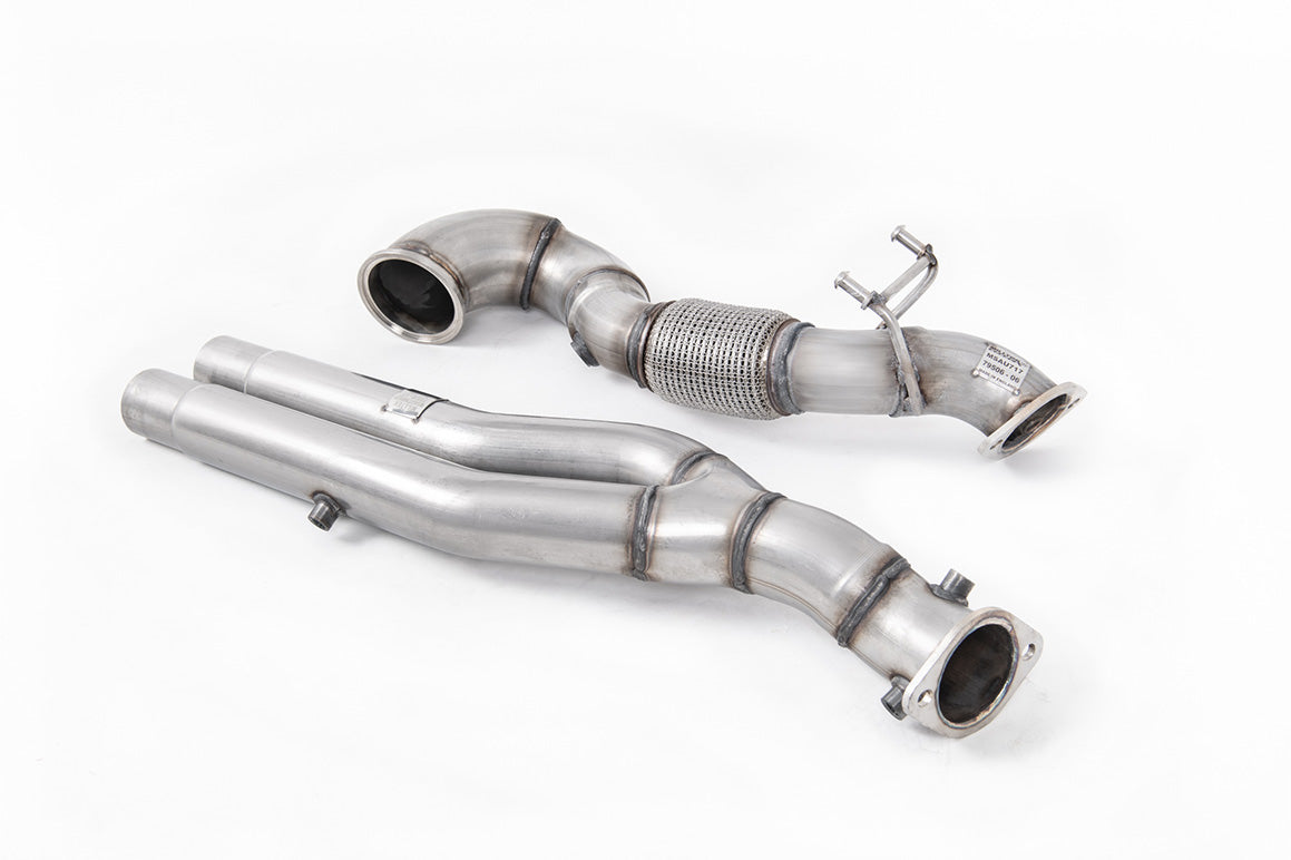 Milltek Large-bore Downpipe and De-cat Exhaust - Audi RS3 Saloon/Sedan 400PS (8Y MQB EVO) - OPF/GPF Models 2021-2023