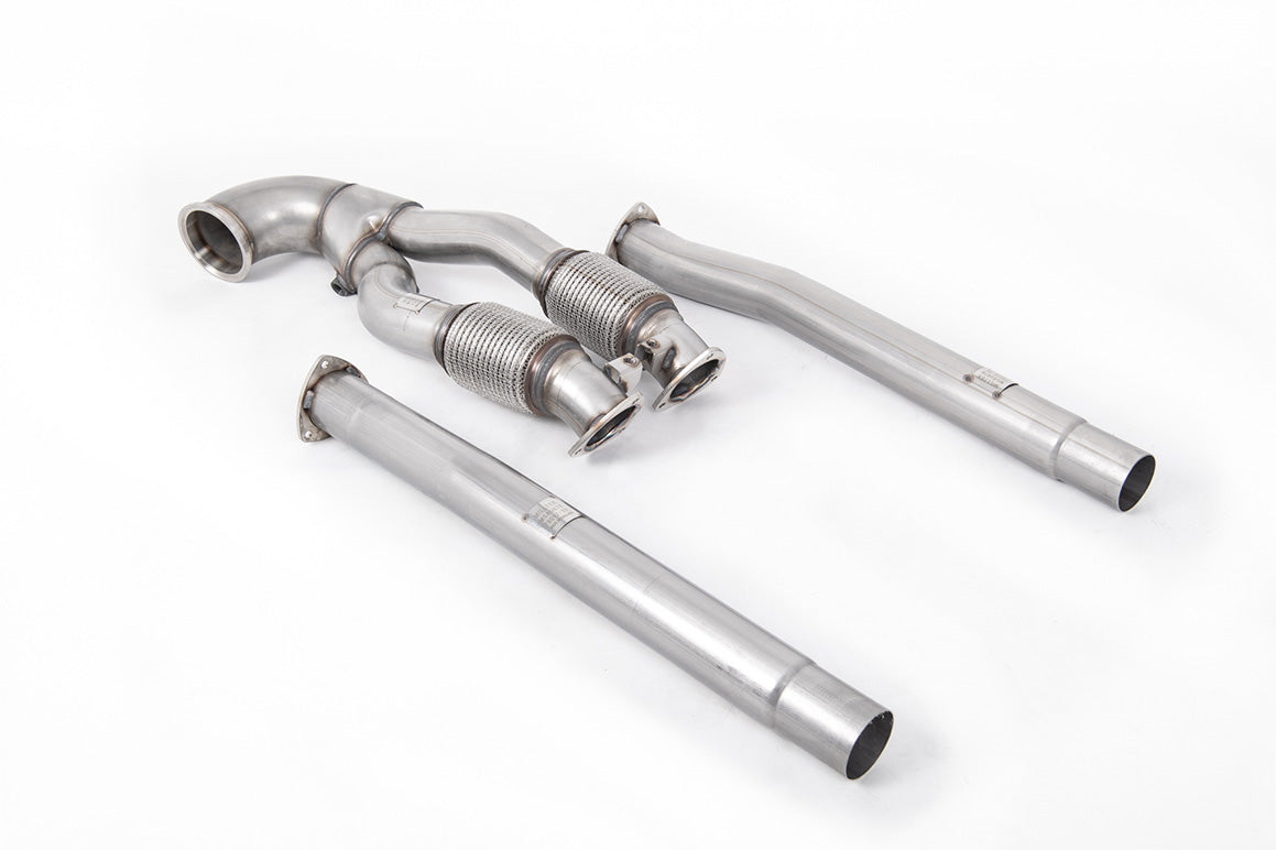 Milltek Large-bore Downpipe and De-cat Exhaust - Audi RS3 Saloon/Sedan 400PS (8Y MQB EVO) - Non-OPF/GPF Models 2022-2023