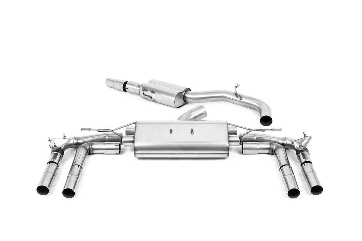 Milltek Particulate Filter-back Exhaust - Audi S3 2.0TFSI Quattro Saloon/Sedan 310PS 8Y (OPF/GPF Models Only) 2020-2023