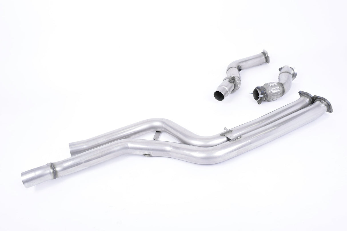 Milltek Large-bore Downpipe and De-cat Exhaust - BMW 3 Series F80 M3 & M3 Competition Saloon (Non OPF/GPF Models Only) 2014-2018