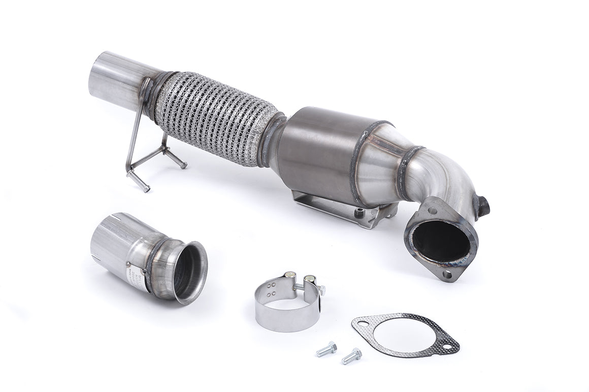 Milltek Large Bore Downpipe and Hi-Flow Sports Cat Exhaust - Ford Focus Mk3 RS 2.3-litre EcoBoost 4wd 5-Door Hatchback 2016-2018