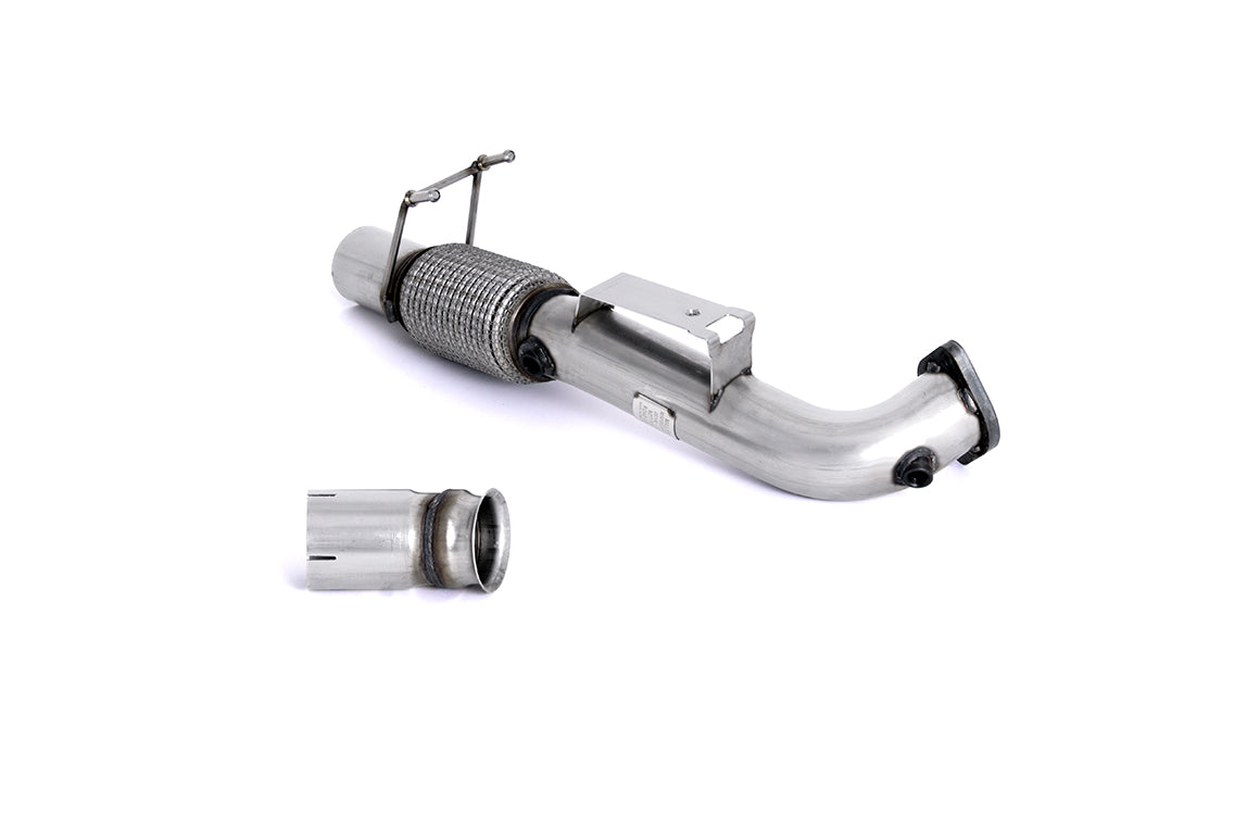 Milltek Large-bore Downpipe and De-cat Exhaust - Ford Focus Mk3 RS 2.3-litre EcoBoost 4wd 5-Door Hatchback 2016-2018