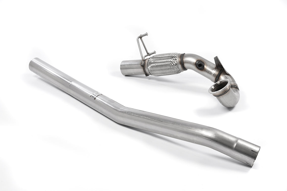 Milltek Large-bore Downpipe and De-cat Exhaust - Skoda Octavia vRS 2.0 TSI 220PS & 230PS Hatch & Estate (manual and DSG-auto) 2013-2018