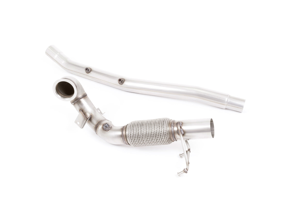 Milltek Large-bore Downpipe and De-cat Exhaust - Audi S3 2.0 TFSI quattro 3-Door 8V.2 (GPF Equipped Models Only) 2019-2020