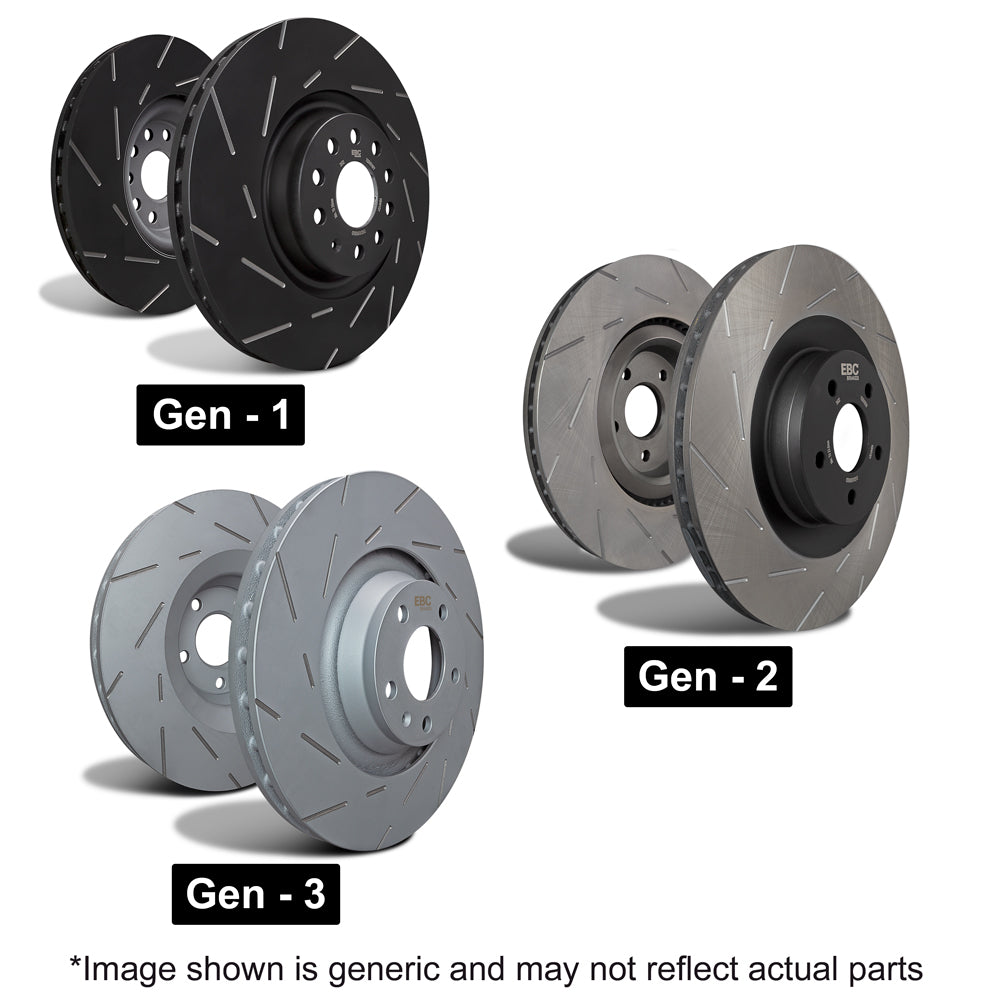 EBC USR Slotted Brake Discs (REAR) 310x22mm - Volkswagen Golf GTI MK8