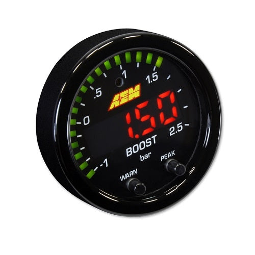 AEM X-Series Boost/Turbo Pressure 52mm Electrical Digital Gauge (BAR)