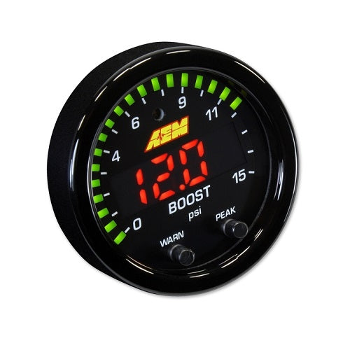 AEM X-Series Boost/Turbo Pressure 52mm Electrical Digital Gauge (0-15PSI)