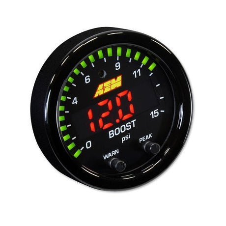 AEM X-Series Boost/Turbo Pressure 52mm Electrical Digital Gauge (0-15PSI)