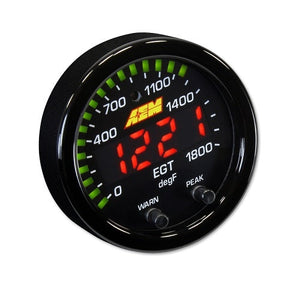 AEM X-Series Exhaust Gas Temperature (EGT) 52mm Electrical Digital Gauge (1800Â°F)