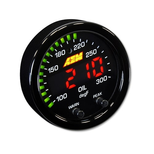 AEM X-Series Oil/Transmission/Water Temperature 52mm Electrical Digital Gauge (150°C/300°F)