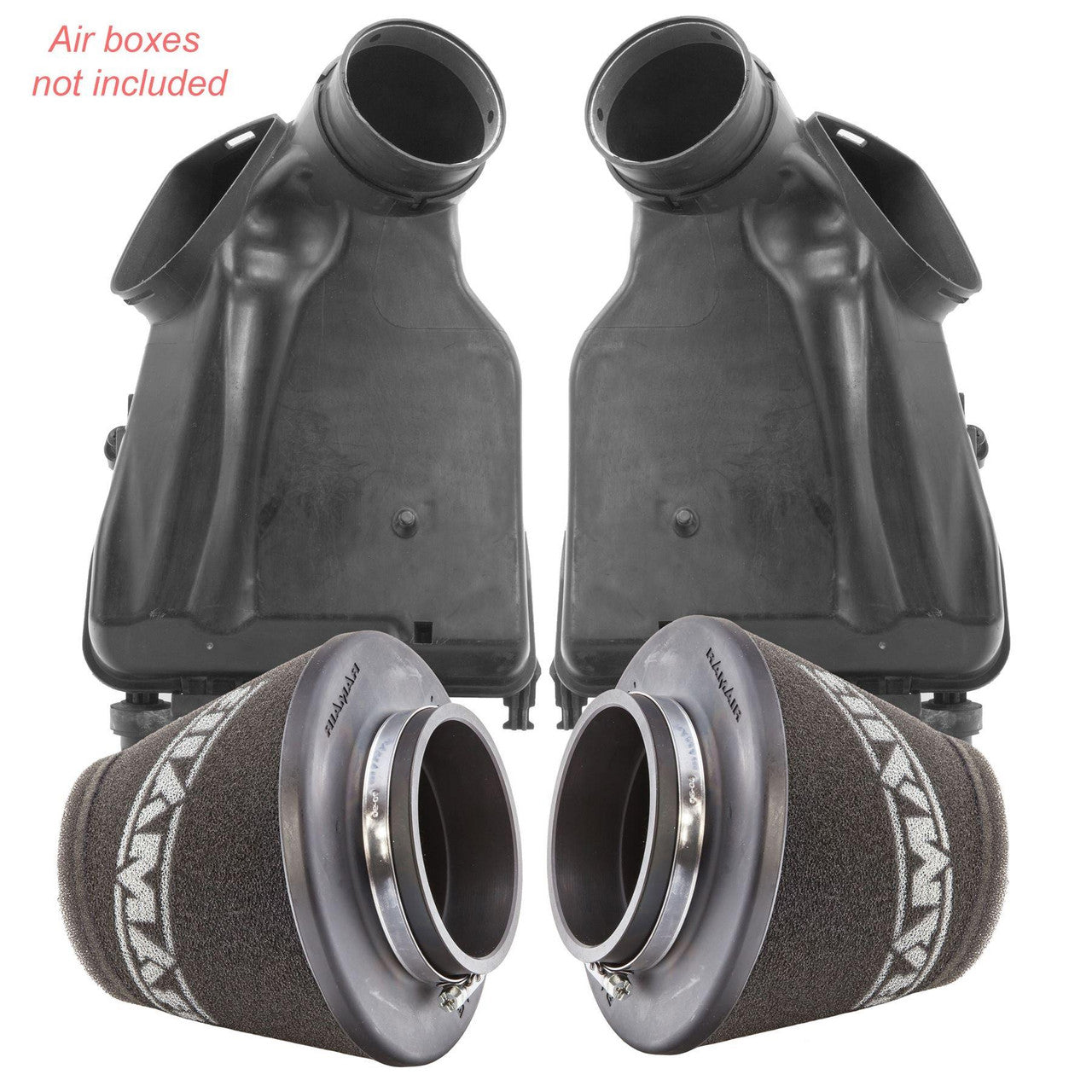 RamAir 2x OE Replacement Foam Air Filters & WD Clamps - Audi S6 Quattro C6