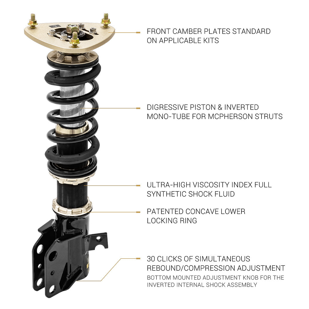 BC RACING COILOVERS RM SERIES - TOYOTA COROLLA ALTIS ZZE130 NZE121 (01-07)