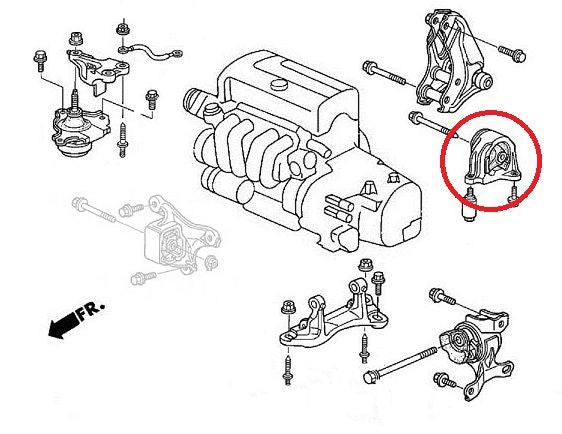 Vibra Technics Road Rear Engine Mount - Honda Civic Type R EP3/Integra Type R DC5