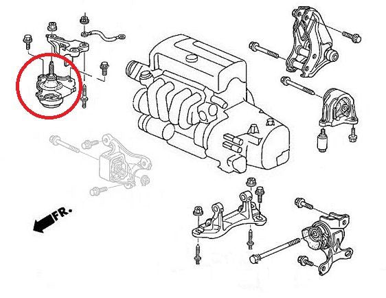 Vibra Technics Road Engine Mount - Honda Civic Type R EP3/Integra Type R DC5