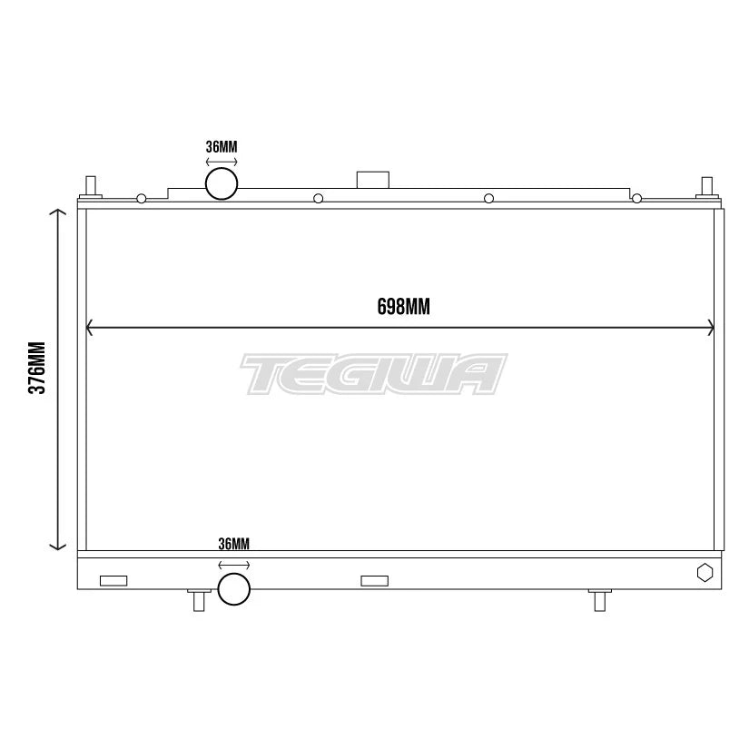 Tegiwa Aluminium Alloy Radiator - Mitsubishi Evo 4-5-6