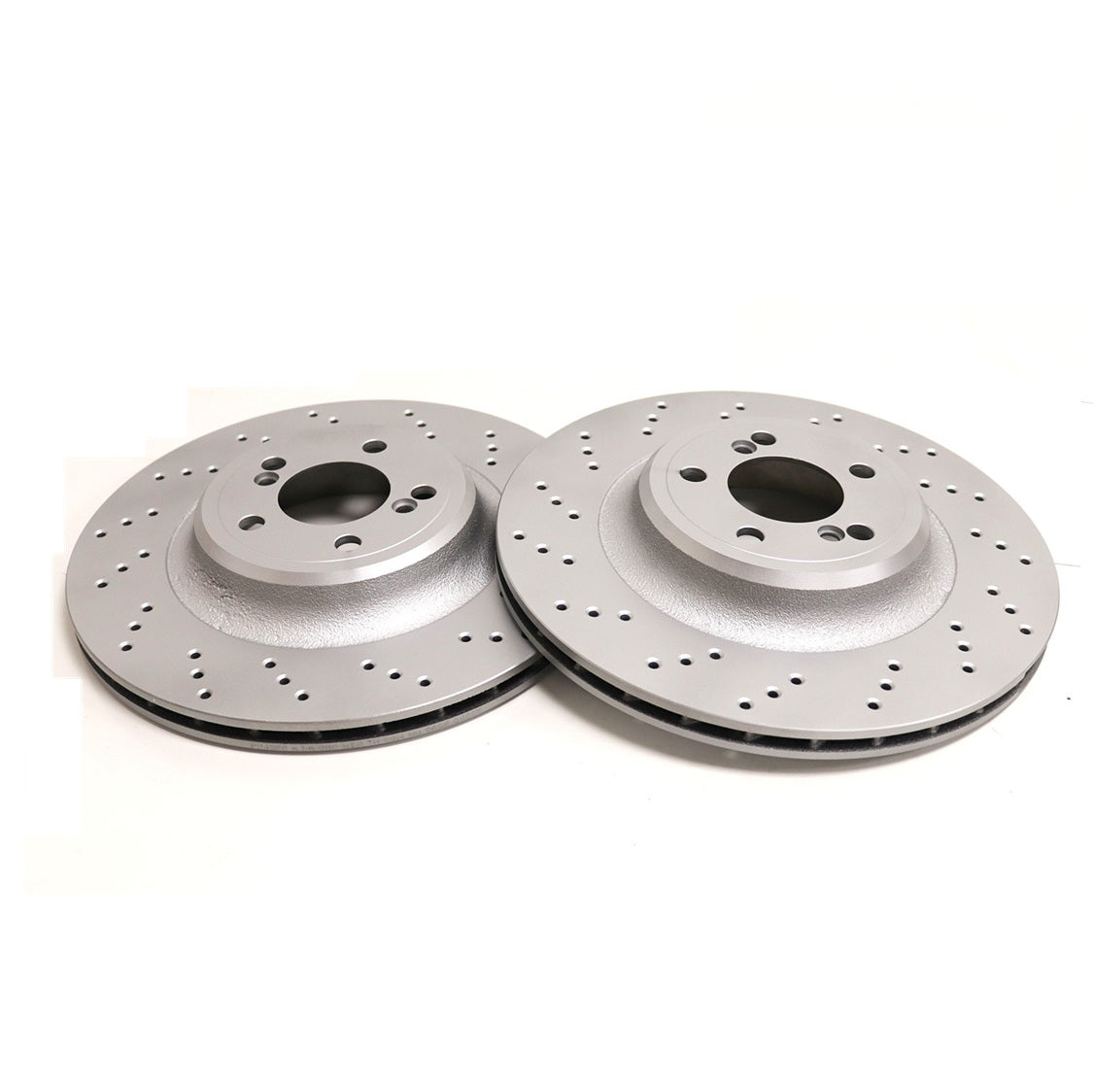 MTEC Performance Drilled Geomet Silver Brake Discs (Rear) 370x24mm - BMW M3/M3 Competition F80