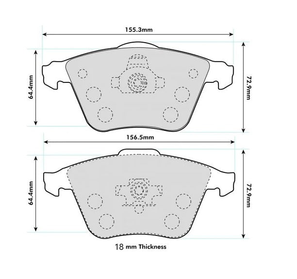 PBS ProRace Performance Brake Pads (FRONT) - Ford Focus ST MK2