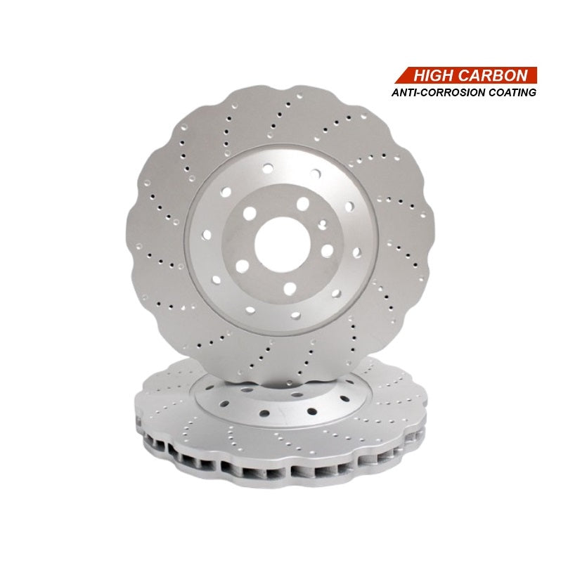 MTEC Performance High Carbon Drilled Brake Discs (Front) 390x36mm - Audi RS6 Quattro C7