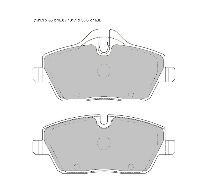 PBS 8403 brake pad shape and dimensions